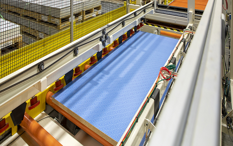 Panel Press at Formica Corporation Mt. Comfort Location