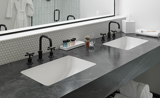 Kitchen sink with lemons K080 306 Ginger Root Mist Formica Solid Surfacing"